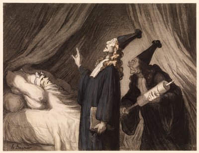 Doente imaginário de Honoré Daumier