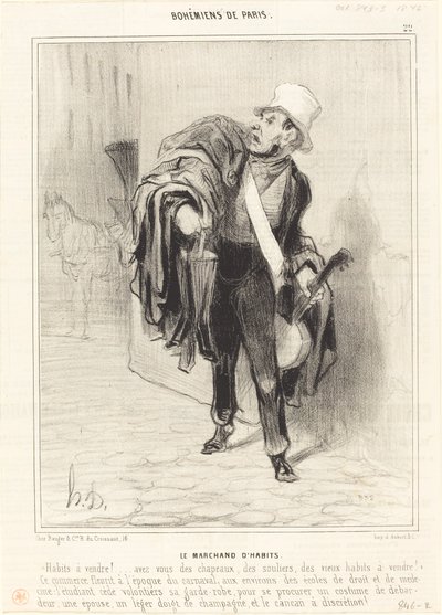 O comerciante de roupas de Honoré Daumier