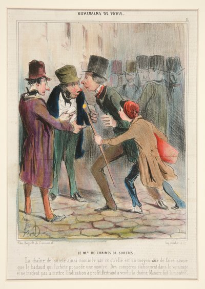 O Md. de Chaines du Suretes. A cadeia de segurança assim chamada pelo que de Honoré Daumier