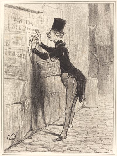 O Colocador de Honoré Daumier
