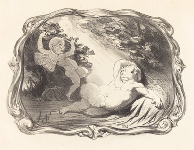 O sono de Endymion-Berryer de Honoré Daumier