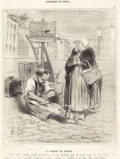 O tosquiador de cães de Honoré Daumier