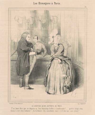 O chapéu que trazemos de Paris de Honoré Daumier