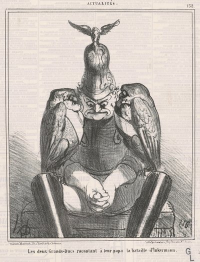 Os dois grão-duques contando ...Inkermann de Honoré Daumier