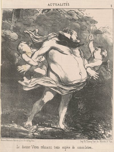 Doutor Véron recusando... consolação de Honoré Daumier