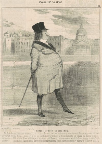 O membro de todas as academias de Honoré Daumier