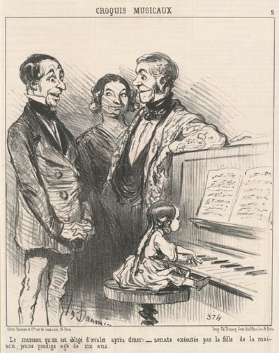 O pedaço que temos que engolir... de Honoré Daumier