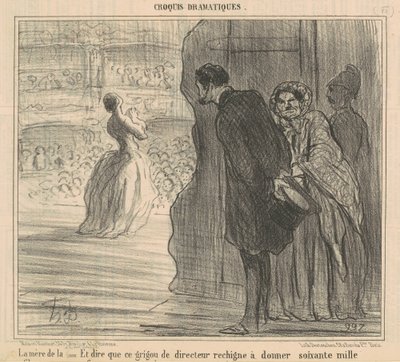 A mãe do cantor de Honoré Daumier