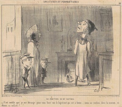 O porteiro do Sr Abutre de Honoré Daumier