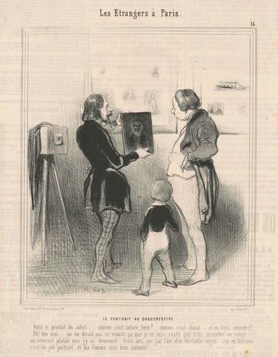 O retrato daguerótipo de Honoré Daumier