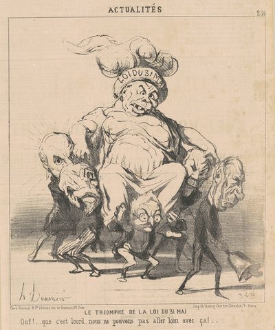 O triunfo da lei de 31 de maio de Honoré Daumier