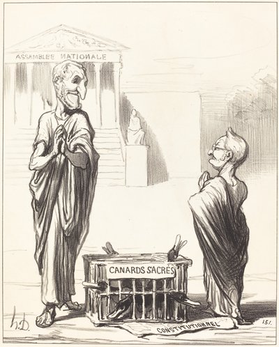 Áugures do Império... de Honoré Daumier