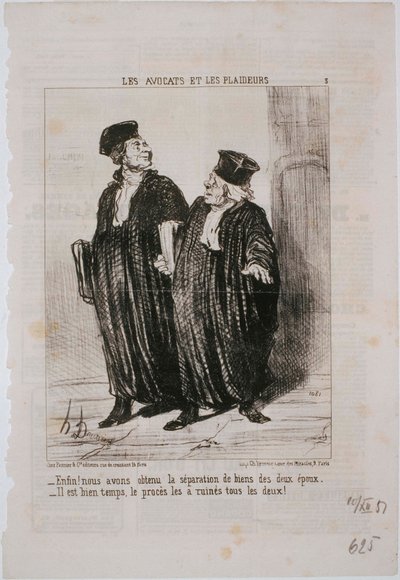 Advogados e litigantes - finalmente! Temos separação quanto à propriedade de Honoré Daumier