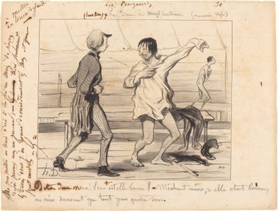Les Bains a vingt centimes, estilo nouveau de Honoré Daumier