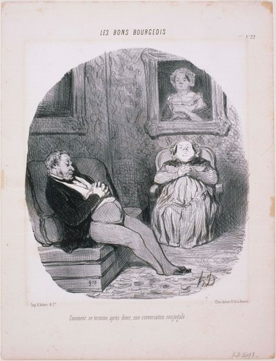 Les Bons Bourgeois- Como termina ... Uma conversa conjugal de Honoré Daumier
