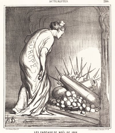 Os presentes de Natal de 1868 de Honoré Daumier