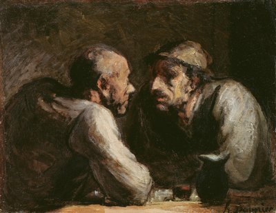 Os dois bebedores de Honoré Daumier