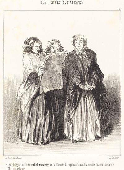 Les Délégués du club central socialiste ont repoussé... de Honoré Daumier