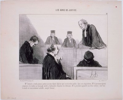 Povo de Justiça - Sr. O Advogado prestou plena justiça de Honoré Daumier