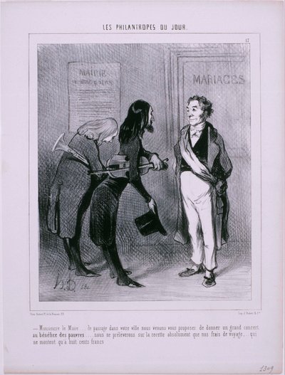 Les Philantropes du Jour- Sr. Prefeito… Passando por sua cidade… de Honoré Daumier
