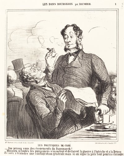 Les Politiques de café de Honoré Daumier