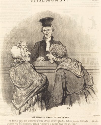 Les Voisines devant le Juge de paix de Honoré Daumier
