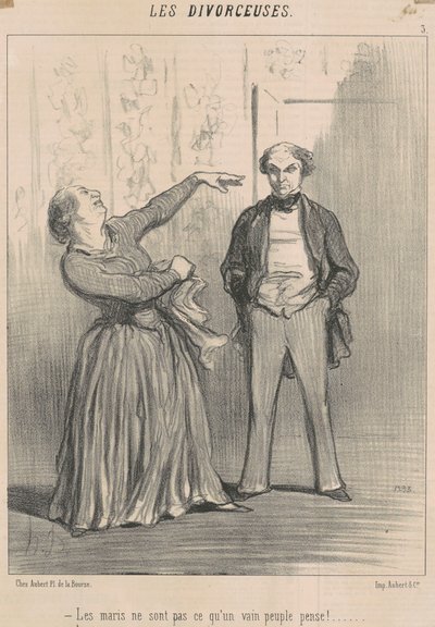 Maridos não são o que um povo vaidoso pensa! de Honoré Daumier