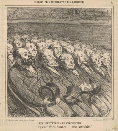 Espectadores da orquestra de Honoré Daumier