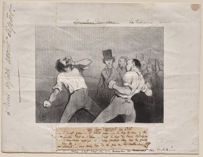 Lição de compreensão em 1843 de Honoré Daumier