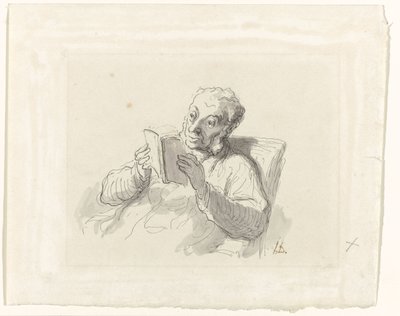 Homem de Leitura de Honoré Daumier