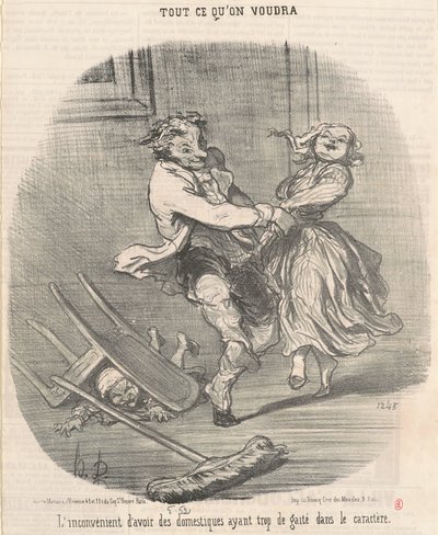 A desvantagem de ter servos... de Honoré Daumier