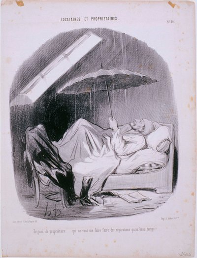 Inquilinos e proprietários - Landlord Brigand de Honoré Daumier