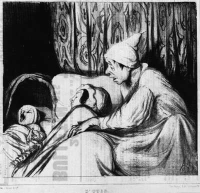 Audição: série sobre os cinco sentidos, por Honore Daumier (1808-1879). "Charivari" de Honoré Daumier