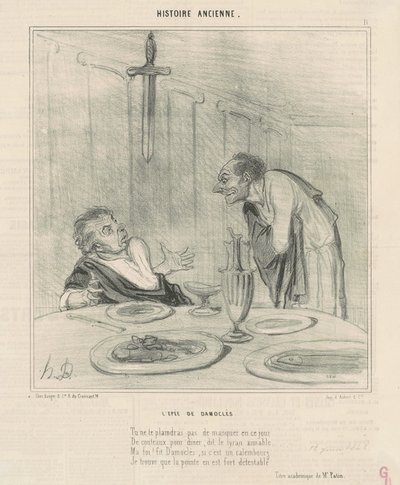 A Espada de Dâmocles de Honoré Daumier