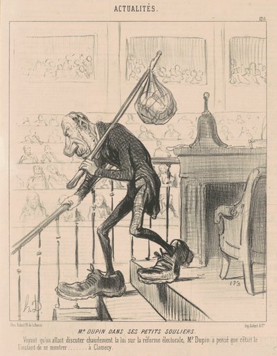 Sr. Dupin em seus sapatinhos de Honoré Daumier