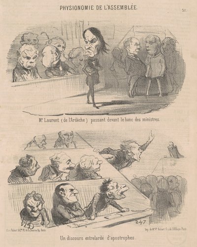 Sr. Laurent (do Ardèche) Passando... de Honoré Daumier