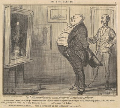 Sr. Prudhomme visitando as oficinas... de Honoré Daumier