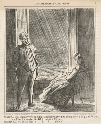 Senhora... Aqui estamos... no dia quinze de novembro de Honoré Daumier