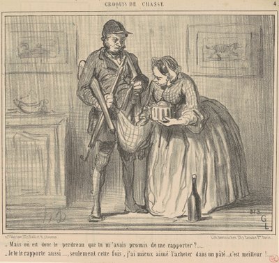 Mas onde está a perdiz de Honoré Daumier