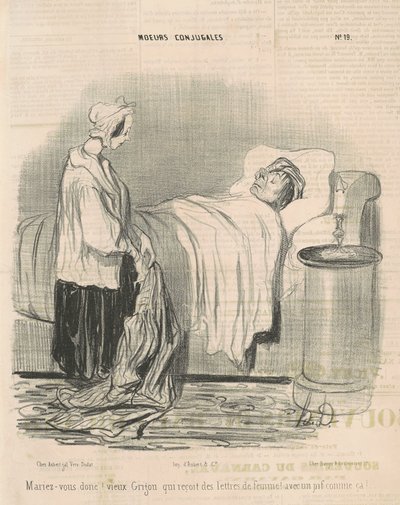 Então case-se! velho gringo... de Honoré Daumier