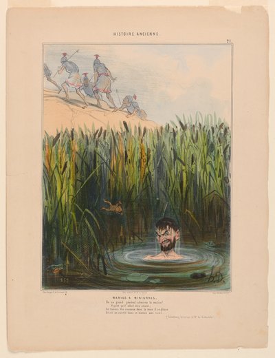 Marius a Minturnae, placa 21 da História Antiga de Honoré Daumier