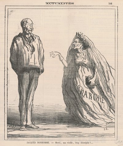 Obrigado, meu velho, muito decrépito! ... de Honoré Daumier