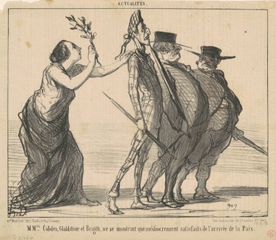Srs. Cobden, Gladstone e Bright... de Honoré Daumier