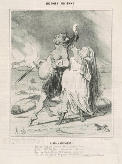 Menelau vitorioso de Honoré Daumier