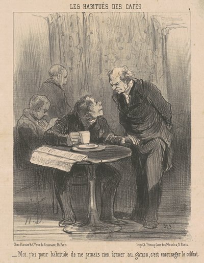 Eu, estou acostumado a... não dar nada de Honoré Daumier