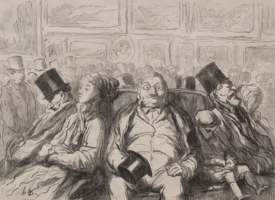 Momento de Descanso no Salão Carré de Honoré Daumier