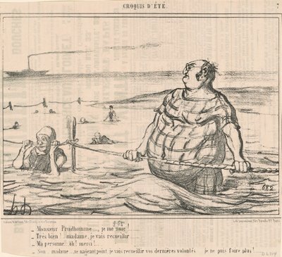 Monsieur Prudhomme... Estou me afogando! ... de Honoré Daumier