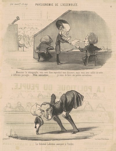Senhor estenógrafo... de Honoré Daumier