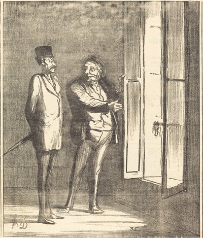 O senhor vai ficar bem aqui... de Honoré Daumier