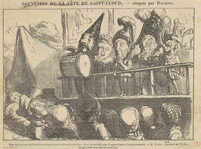 Músicos tocando por doze horas... de Honoré Daumier